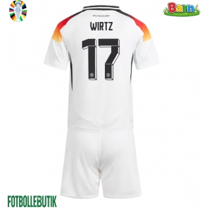 Tyskland Florian Wirtz #17 Hemmaställ Barn EM 2024 Kortärmad (+ Korta byxor)